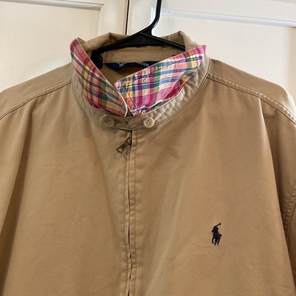 POLO BY RALPH LAUREN Khaki Bomber Jacket, pastel plaid...